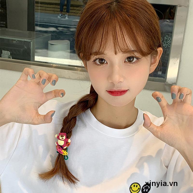 Vòng Tay Dây Bện Diy Mặt Hình Gấu Dâu Tây Dễ Thương Đa Năng Thời Trang Cho Cặp Đôi