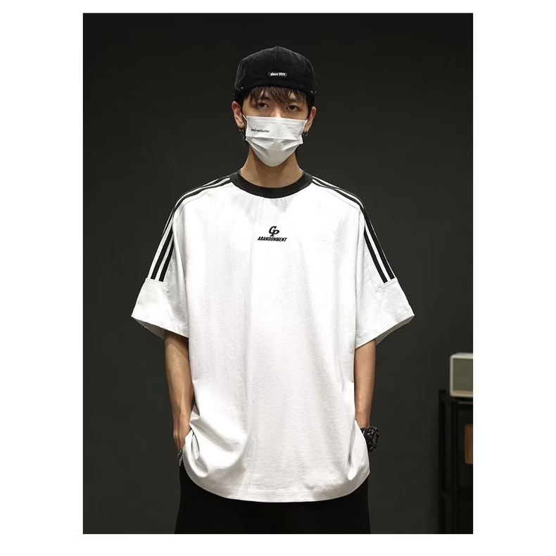 Áo Thun Tay Ngắn Họa Tiết Sọc Ngang Thời Trang Dành Cho Nam