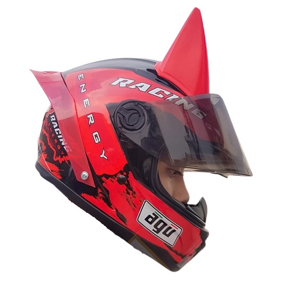 Siêu Phẩm Đuôi Gió Và Sừng Gắn Mũ Bảo Hiểm Fullface - Siêu Đẹp - Chất Lượng