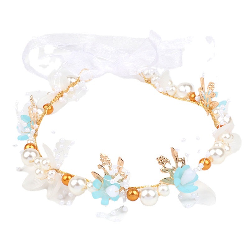 Băng Đô Cài Tóc Đính Hạt Handmade Phong Cách Âu Mỹ Cho Cô Dâu