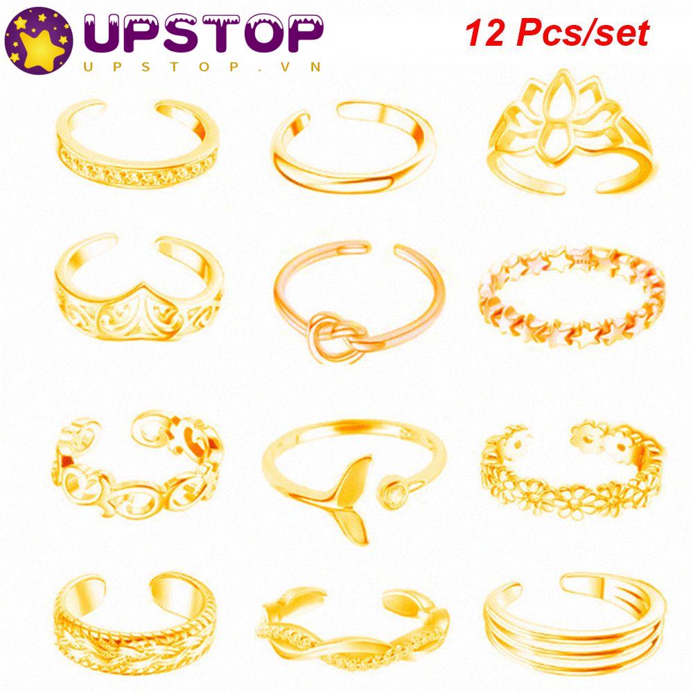Set 12 Nhẫn Đeo Ngón Chân Thời Trang Hè Cho Nữ