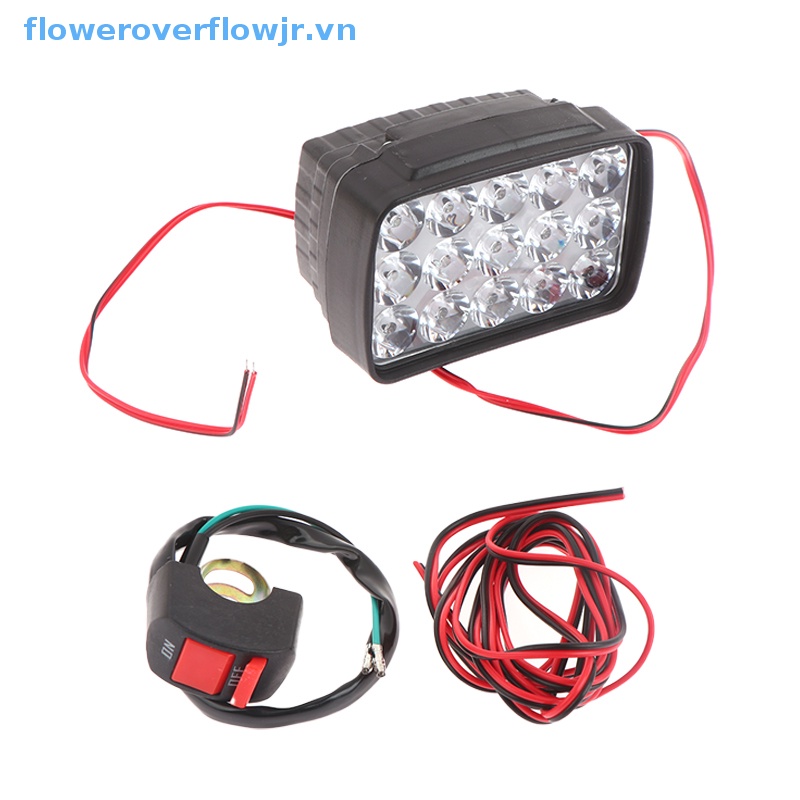Đèn Pha LED 15 Bóng 12V Siêu Sáng Dành Cho Xe Motos ATV Scooter