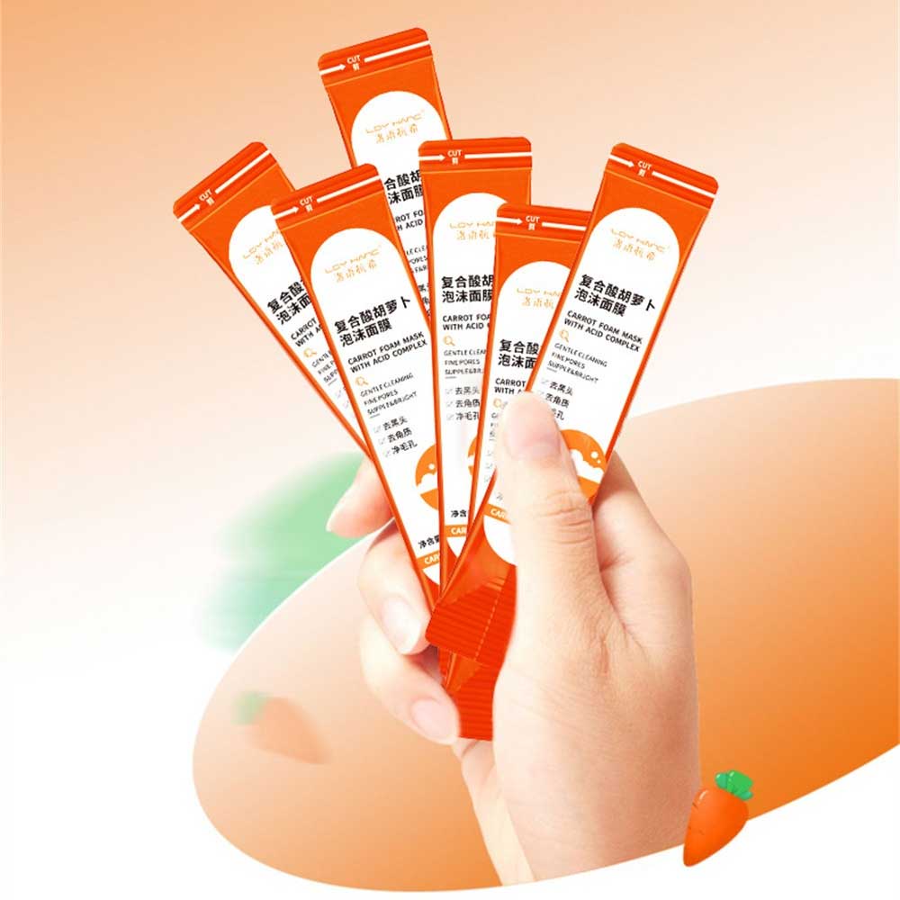 Mặt Nạ Tạo Bọt Chiết Xuất Cà Rốt Shinaizi Dưỡng Ẩm Làm Sáng Da Thu Nhỏ Lỗ Chân Lông