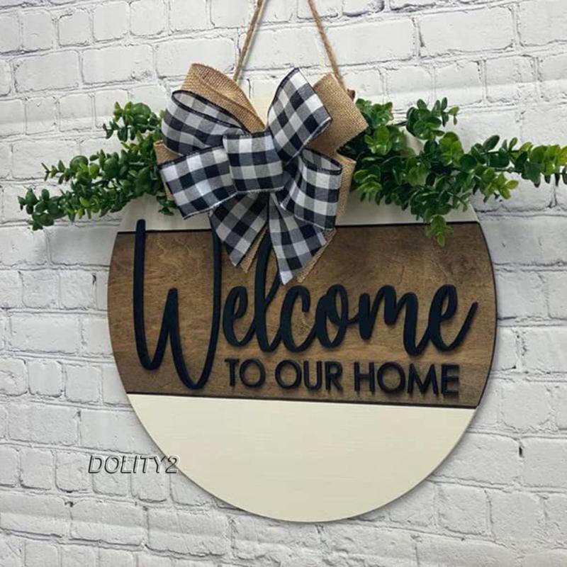 [Dolity2] Biển Hiệu Chào Mừng Bằng Gỗ 12in Gắn Tường / Cửa Trước Trong Nhà / Ngoài Trời