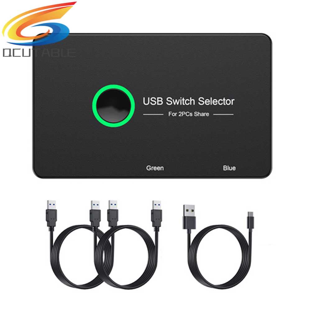 Công Tắc Một Nút KVM 2 Trong 1 Cho Máy in Cổng USB