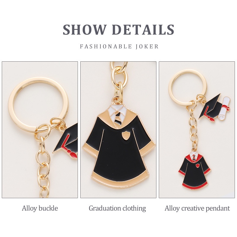 Móc Khóa Hình Đồng Phục Bachelor 'S Friend A + Good Luck Thời Trang