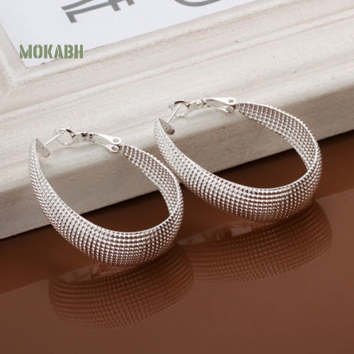 1 Đôi Bông Tai Mạ Bạc Thời Trang Hàn Quốc Dành Cho Nữ