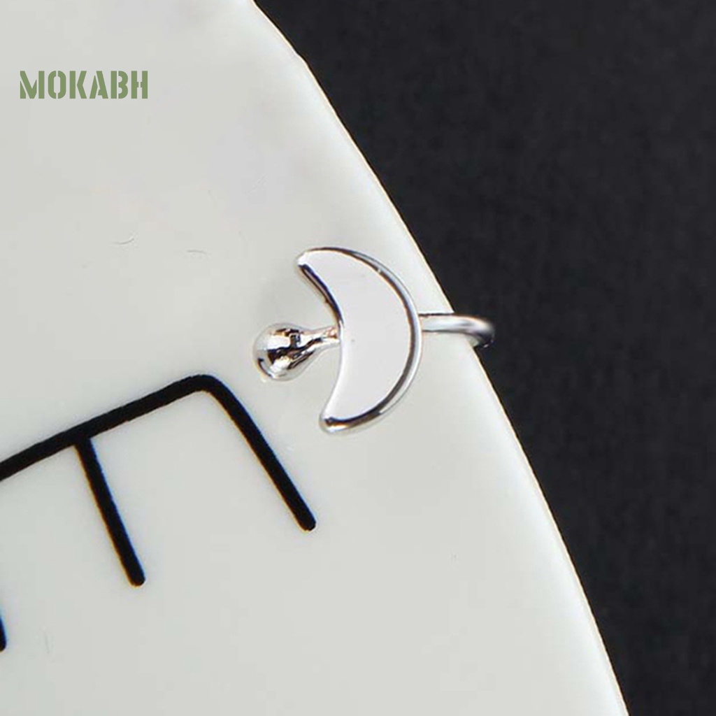 Bông Tai Kẹp Hình Ngôi Sao / Trái Tim / Mặt Trăng / Tam Giác Bằng Hợp Kim Tinh Tế Thời