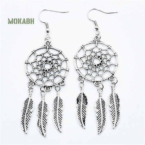 Bông Tai Dáng Dài Hình Dreamcatcher Phong Cách Bohemian Thời Trang Cho Nữ