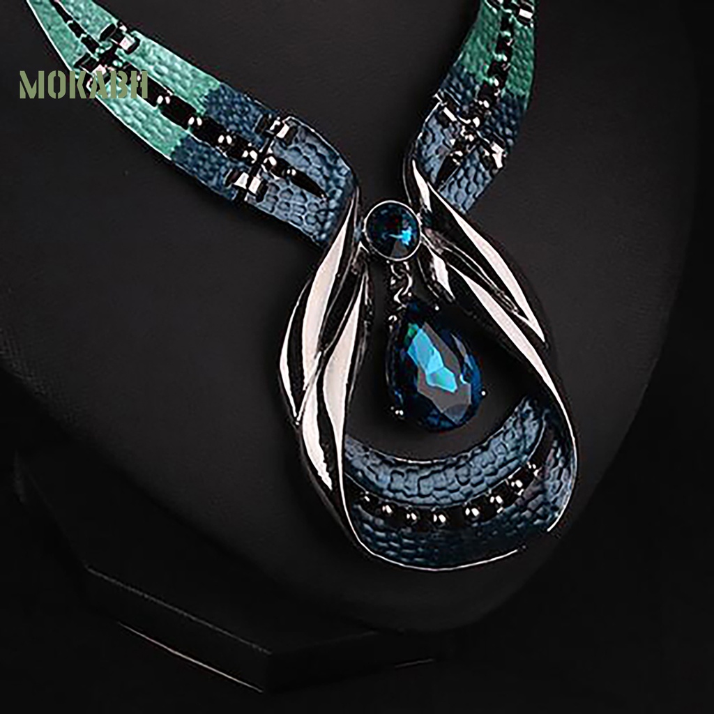 Set 3 Món Trang Sức Gồm Vòng cổ / Bông Tai Hình Giọt Nước Có Thể Điều Chỉnh