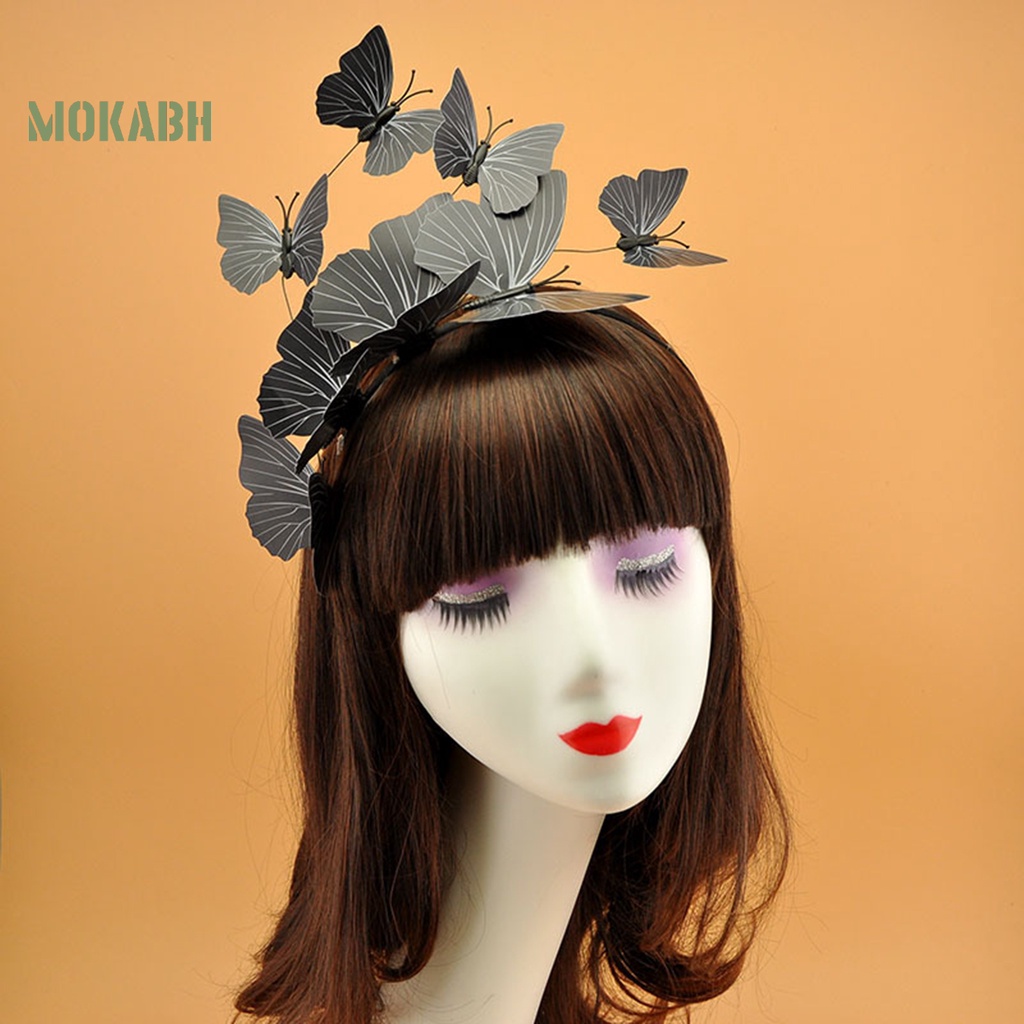 Băng Đô Cài Tóc Hình Bướm Ba Chiều Bằng Nhựa Sáng Tạo