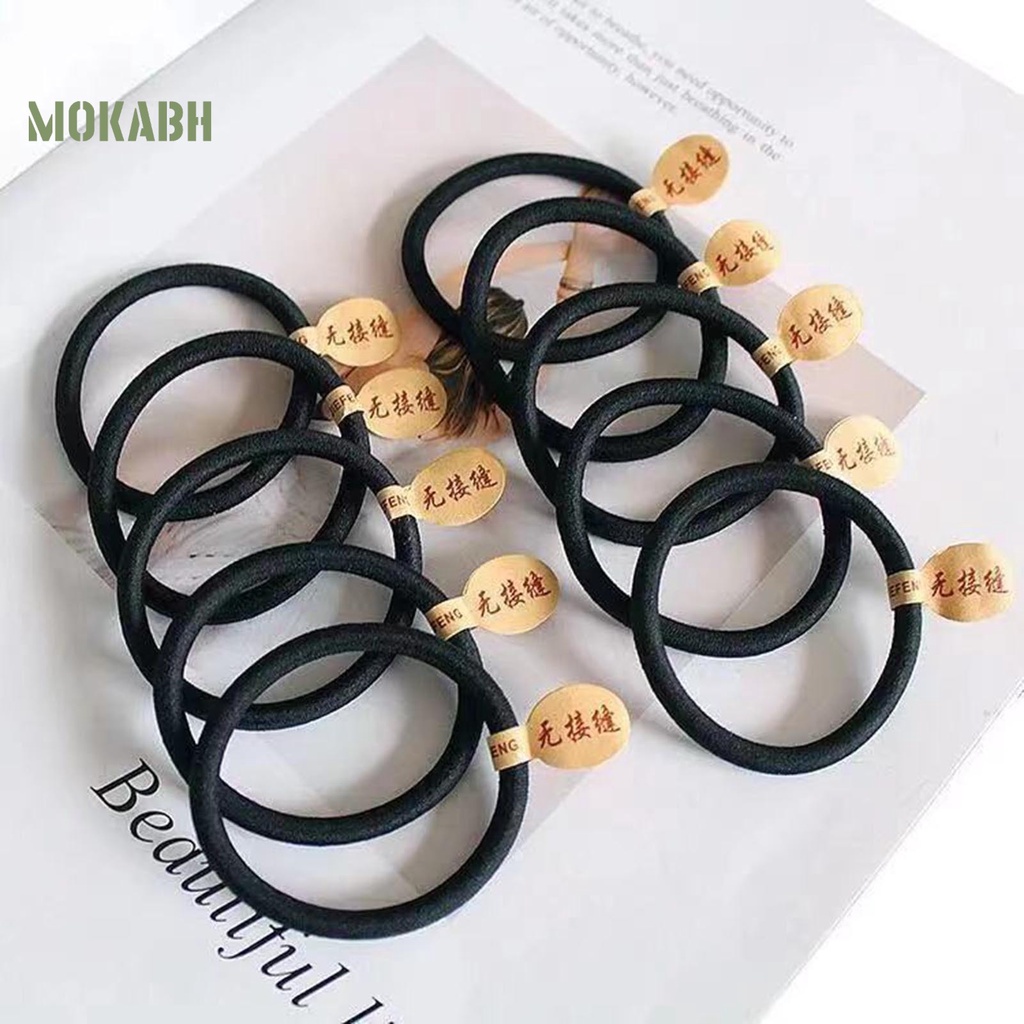 Dây Cột Tóc Màu Đen Dày Dặn Co Giãn Tốt Chống Mài Mòn Độ Bền Cao Tiện Dụng Cho Nữ