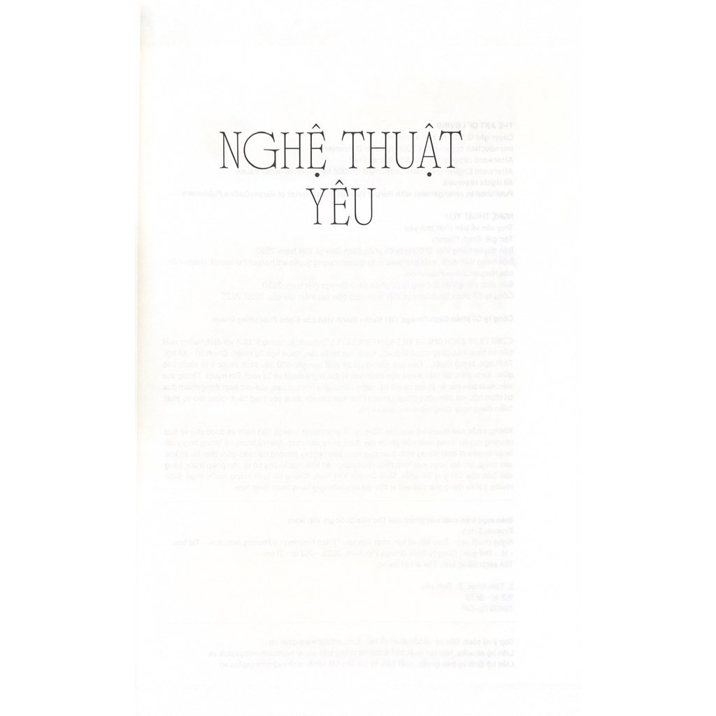 Sách - Nghệ Thuật Yêu - The Art Of Loving