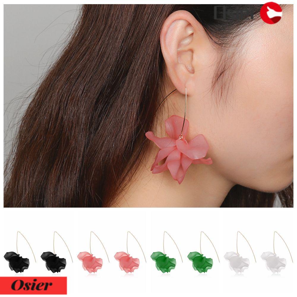 Bông Tai Dáng Dài Họa Tiết Hoa Xinh Xắn Thời Trang 1