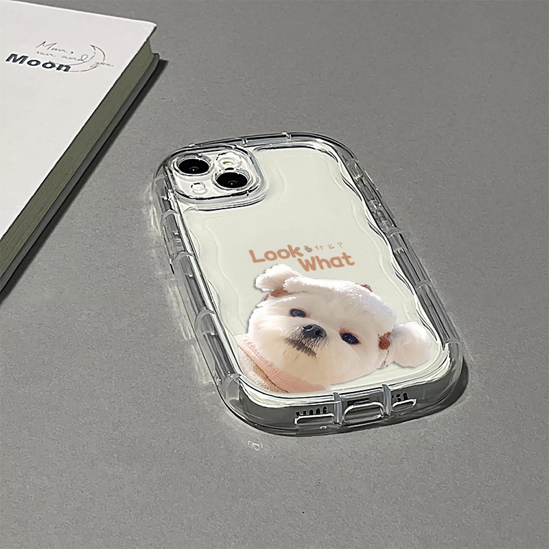 Ốp Điện Thoại Silicone Mềm Trong Suốt Chống Sốc In Hình Chú Chó Dễ Thương Cho IPhone 14 13 12 11 Pro Max XS X XR 8 + 7 Plus