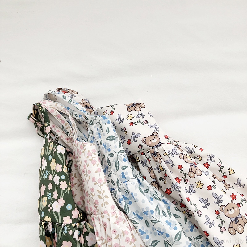 Đầm Hoa Phong Cách Hàn Quốc Cho Bé Gái