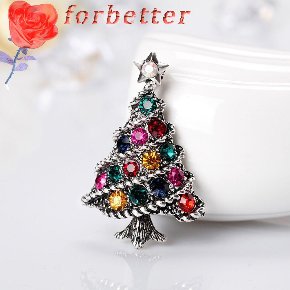Ghim Cài Áo Hình Cây Thông Giáng Sinh / Năm Mới Tinh Tế Thời Trang|Khóa Cài Khăn Choàng Cổ Cô Dâu Sang Trọng