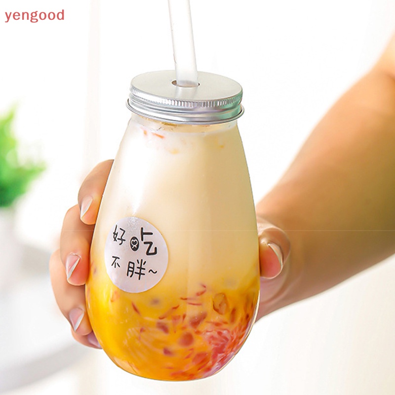 Cốc Uống Nước Bằng Nhựa Trong Suốt Kèm Ống Hút Tiện Lợi