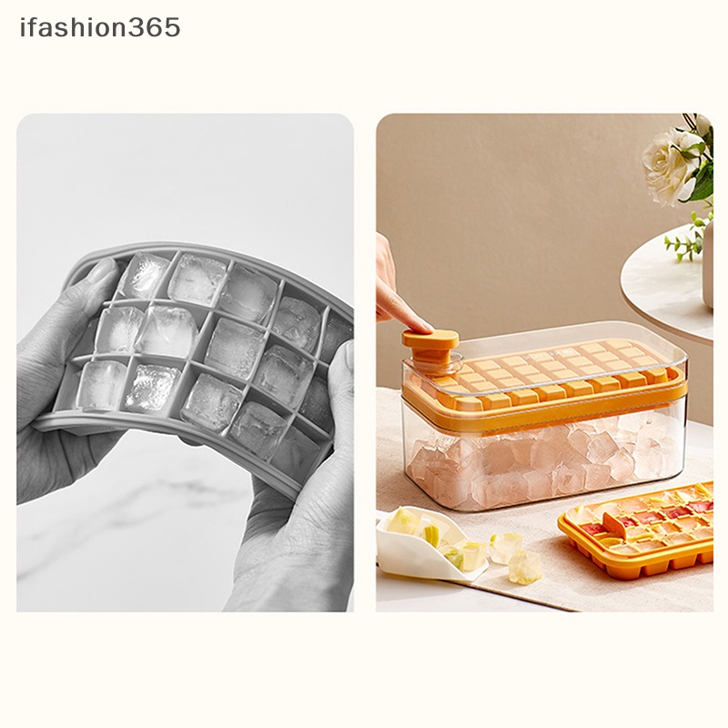 Khuôn Làm Đá 2 Trong 1 Dạng Nhấn Tiện Dụng Chất Lượng Cao