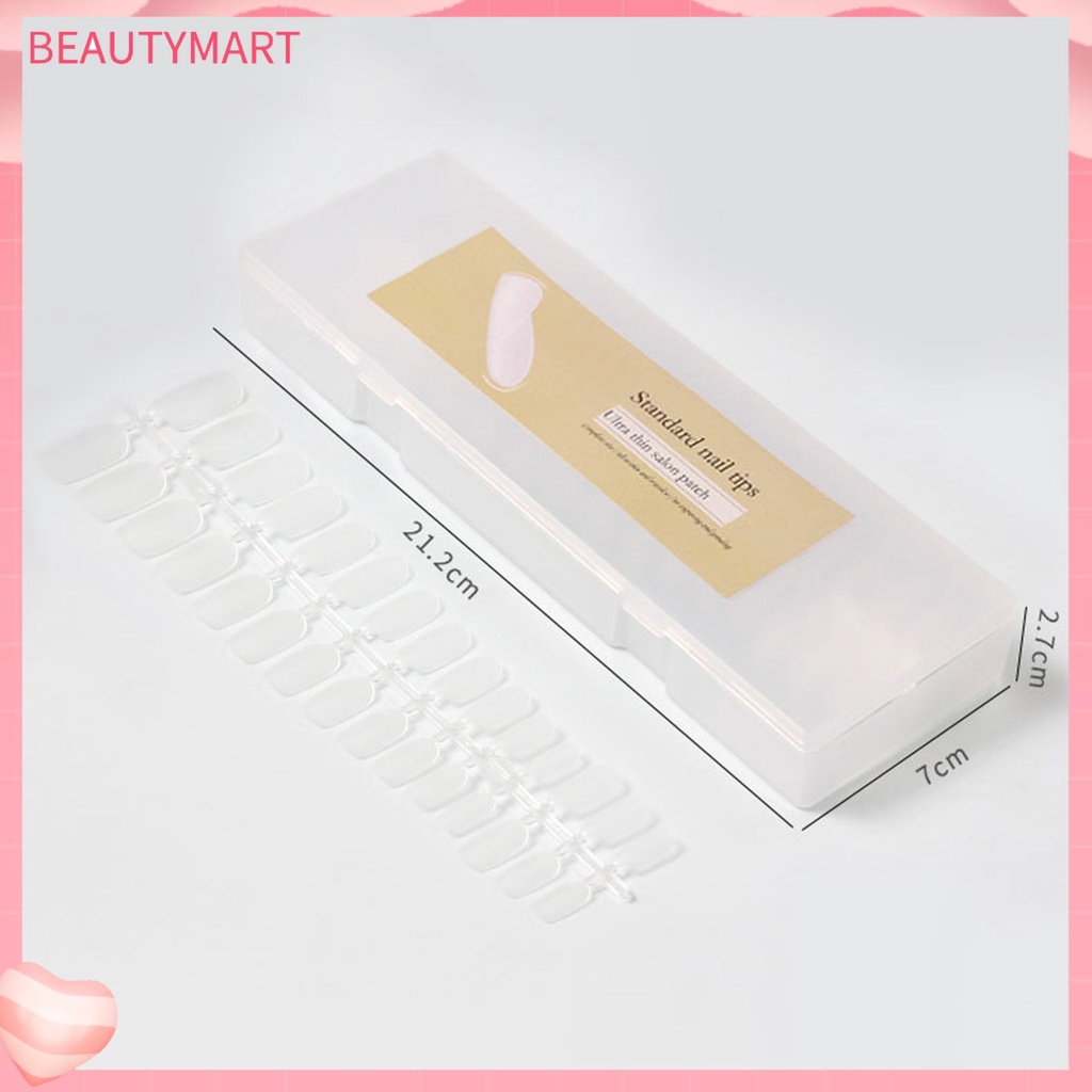 1 Hộp Móng Tay Giả Màu Nhám Siêu Mỏng Linh Hoạt Dễ Sử Dụng Cho Salon