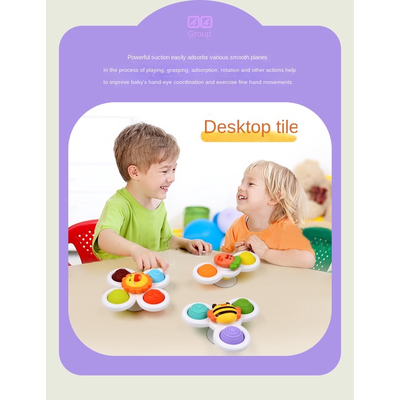 Set 3 Con Quay Đồ Chơi Fidget Spinner MàU SắC NgẫU Nhiên GiúP GiảM Stress Cho Trẻ Em