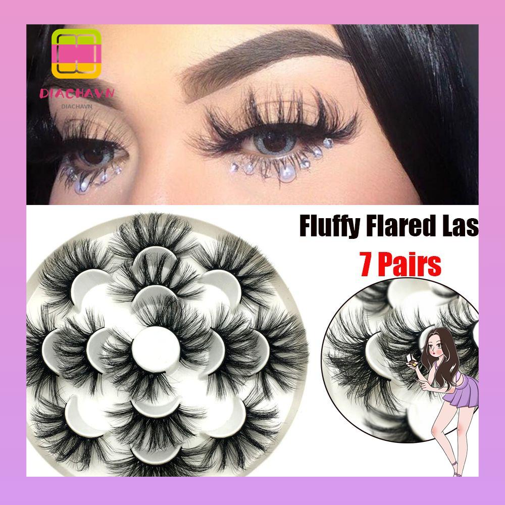 Set 7 Cặp Lông Mi Giả SKONHED 25mm Không Làm Nặng Lông Mi