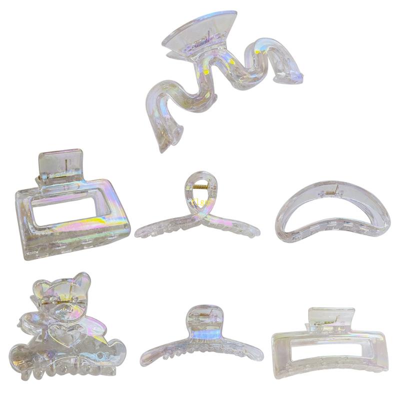 Kẹp Tóc Trang Trí Họa Tiết Hình Học Bằng Resin