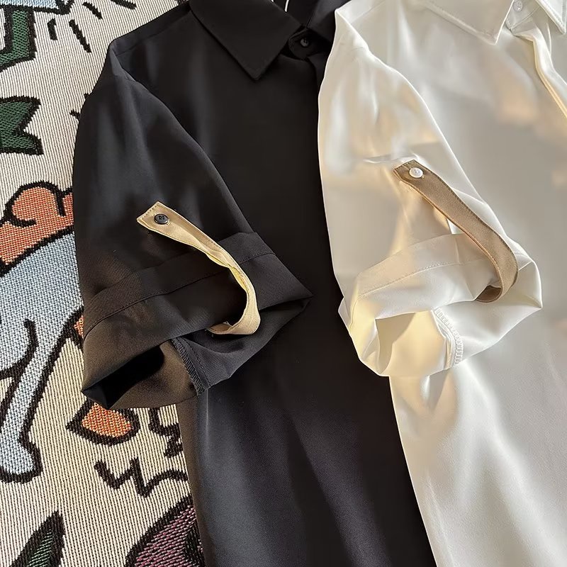 Áo Sơ Mi Tay Lửng Phong Cách Hàn Quốc Thời Trang Mùa Hè Mới Cho Nam