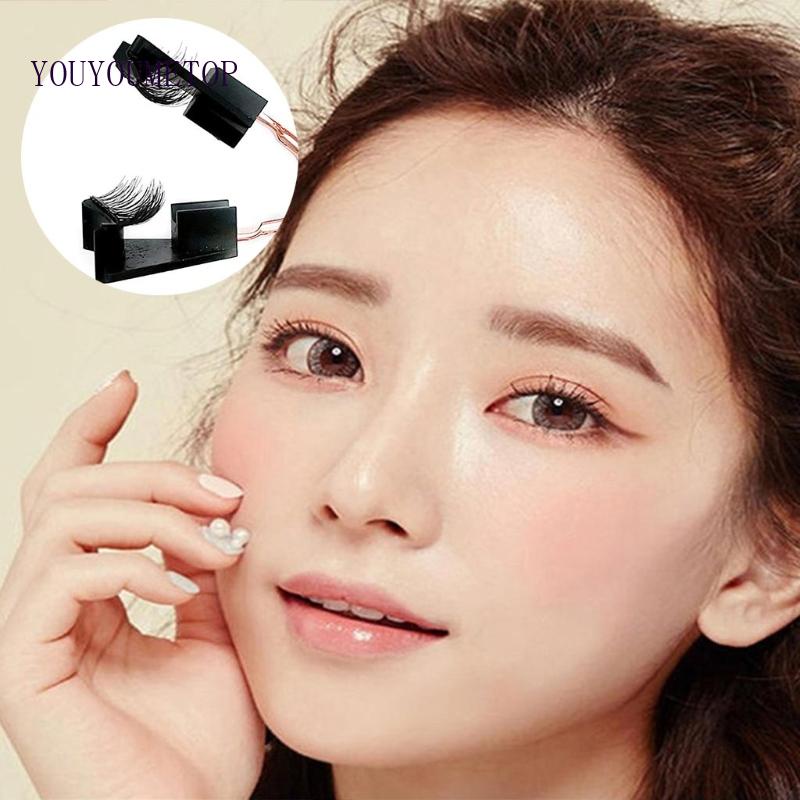 Lông Mi Giả Từ Tính 3D Mềm Mại Không Keo Dán Mi Kèm Nhíp Tiện Lợi