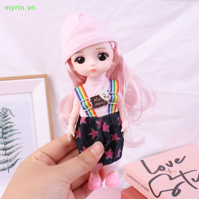 Đầm Đồ Chơi Búp Bê 16 / 17cm Kèm Quần Áo 13 Khớp Nối