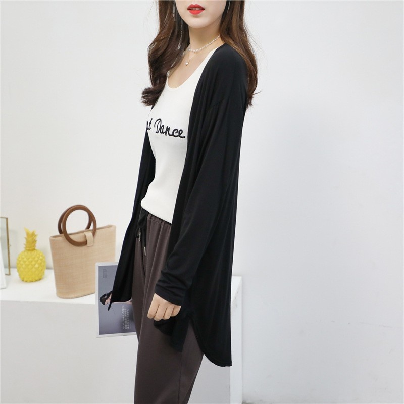 Áo Khoác Cardigan Cotton Dáng Dài Thời Trang Dành Cho Nữ