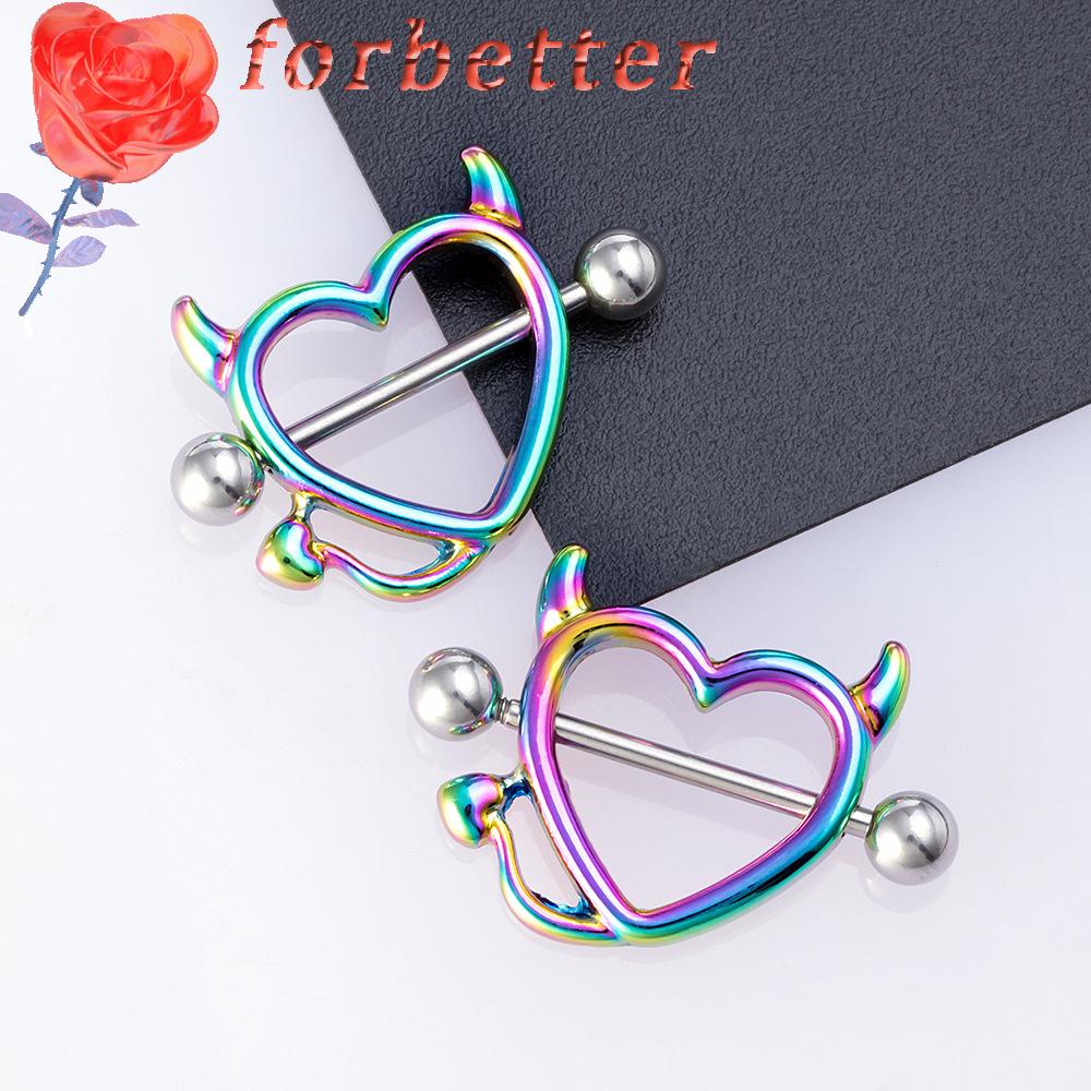 Khuyên Xỏ Nhũ Hoa Hình Trái Tim Phong Cách Punk Cá Tính