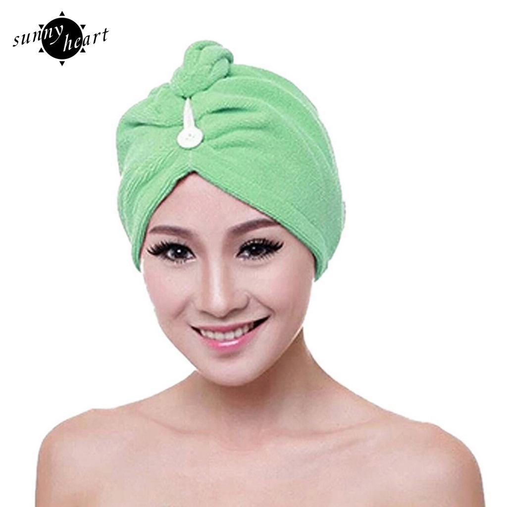 Khăn Quấn Tóc Bằng Sợi Micro Thấm Hút Nước Tốt Thoáng Khí Tiện Dụng Cho Nhà Tắm
