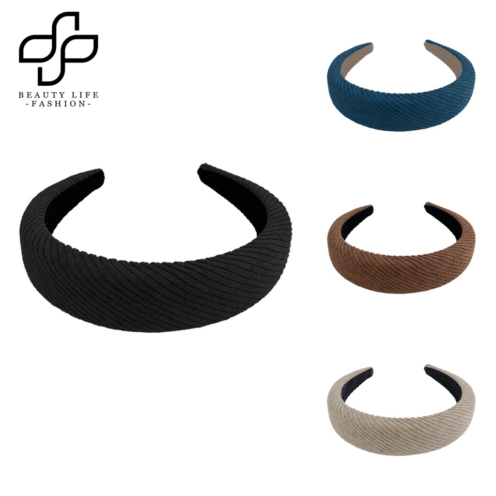 Băng Đô Cài Tóc Bản Rộng Thời Trang Mùa Đông Cho Nữ