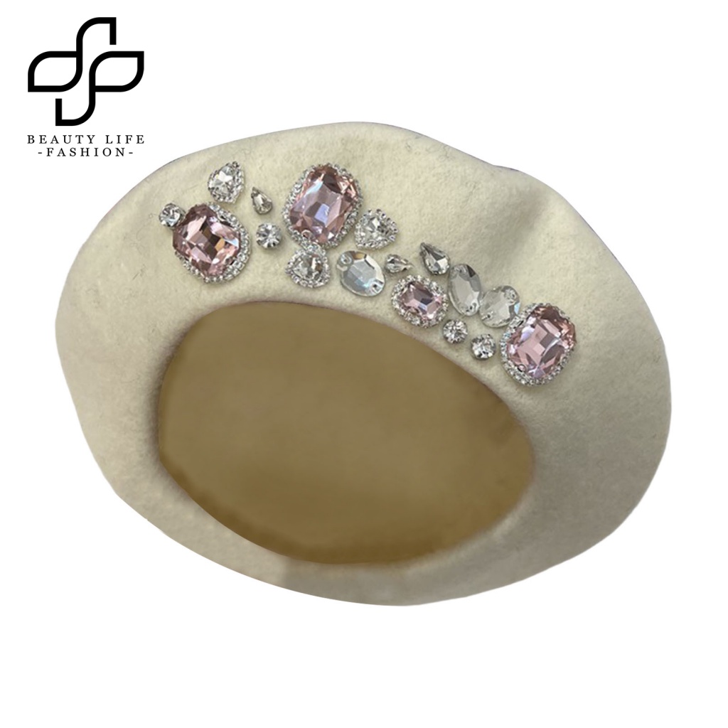 Mũ Nồi Dày Dặn Đính Đá Lấp Lánh Thời Trang Cho Nữ