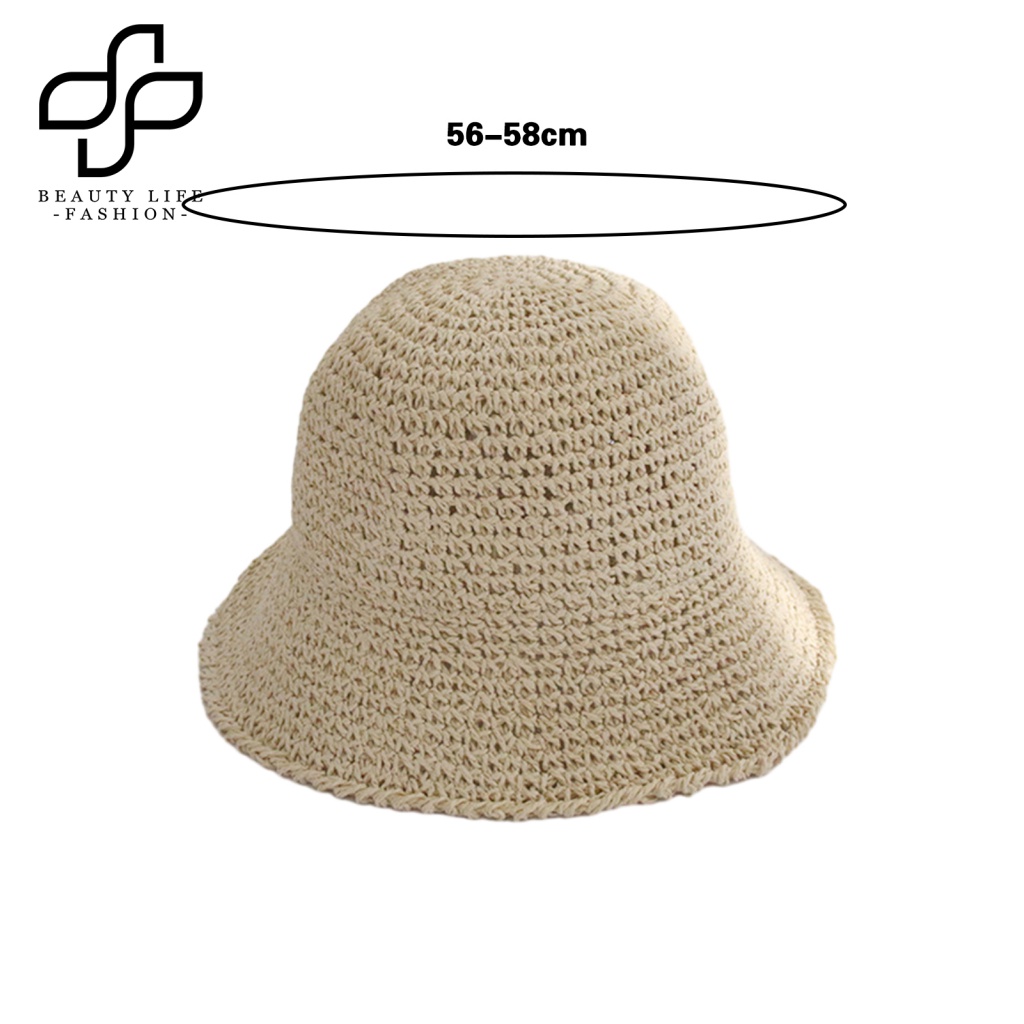 Nón Rơm Rộng Vành Thoáng Khí Màu Trơn Thời Trang Dành Cho Nữ