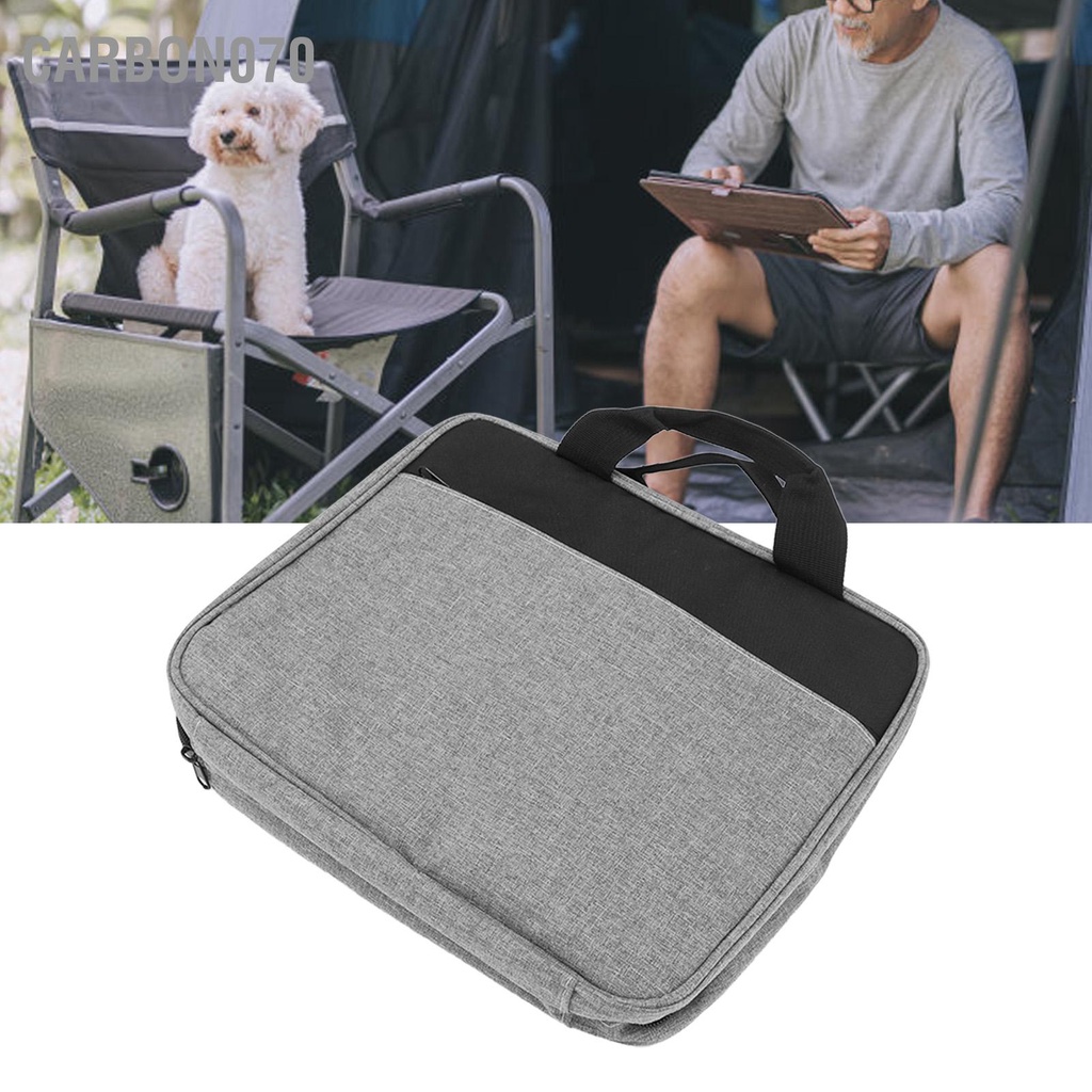 Carbon070 Vỏ Laptop Màu Xám Đậm Vải Chống Thấm Nước Dây Kéo Kim Loại Thoải Mái Tay Cầm Cho Văn Phòng Trường Học Tại Nhà