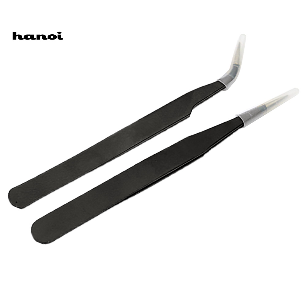 Set 2 Nhíp Đầu Cong / Thẳng Chuyên Dụng Cho Nối Mi / Trang Trí Móng Nghệ Thuật