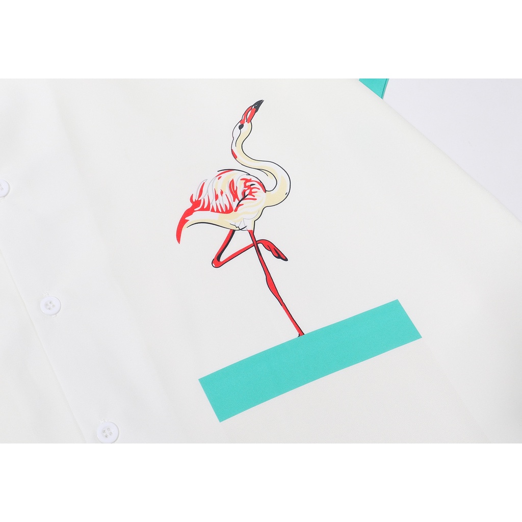 Z-a88r-a &amp; - Áo Sơ Mi Tay Ngắn In Hình Cá Sấu Và Chim Hạc Thời Trang Đường Phố Mới Nhất