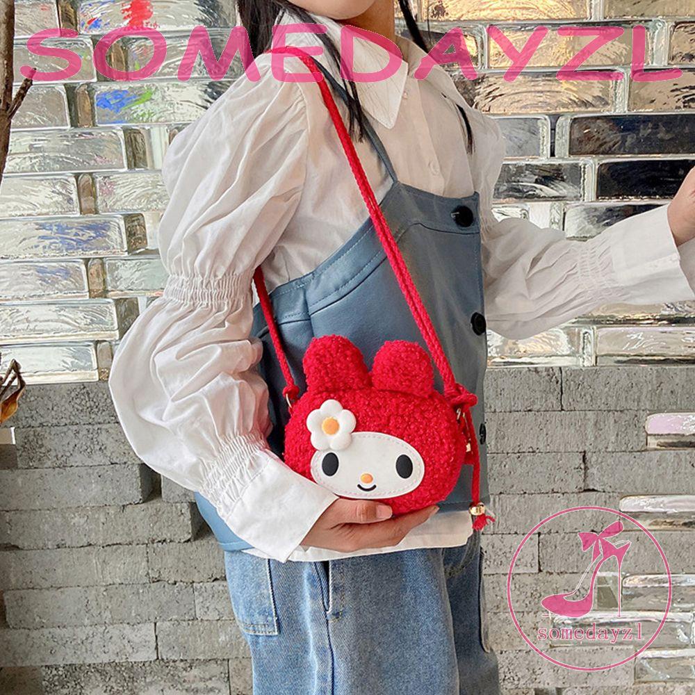 Túi Đeo Vai Vải Lông Phong Cách Lolita Dễ Phối Đồ