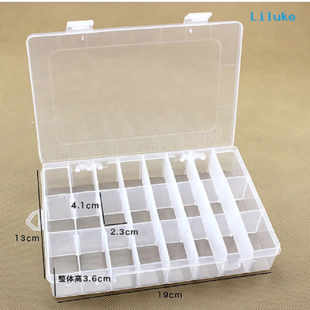 Hộp Nhựa Trong Suốt 24 Ngăn Đựng Vật Dụng Tiện Lợi