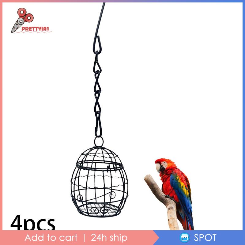 1 [Prettyia1] Set 4 Rổ Đựng Thức Ăn Cho Chim Dễ Vệ Sinh Cho Sân Vườn