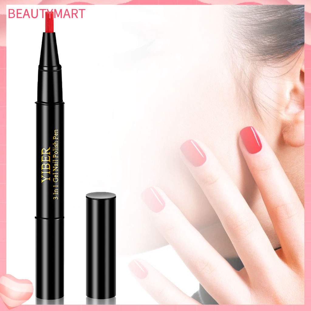 Bút Sơn Móng Tay 8ml YIBER Resin Tự Nhiên An Toàn Cho Sức Khỏe 3 Trong 1