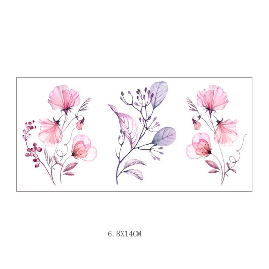 Hình Xăm Dán Tạm Thời Họa Tiết Hoa Chống Thấm Nước