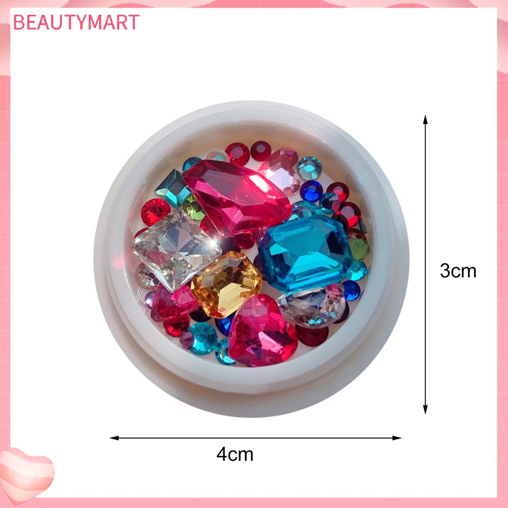 Phụ Kiện Đá Trang Trí Móng Tay Nhiều Mặt Hình Trái Tim Xinh Xắn