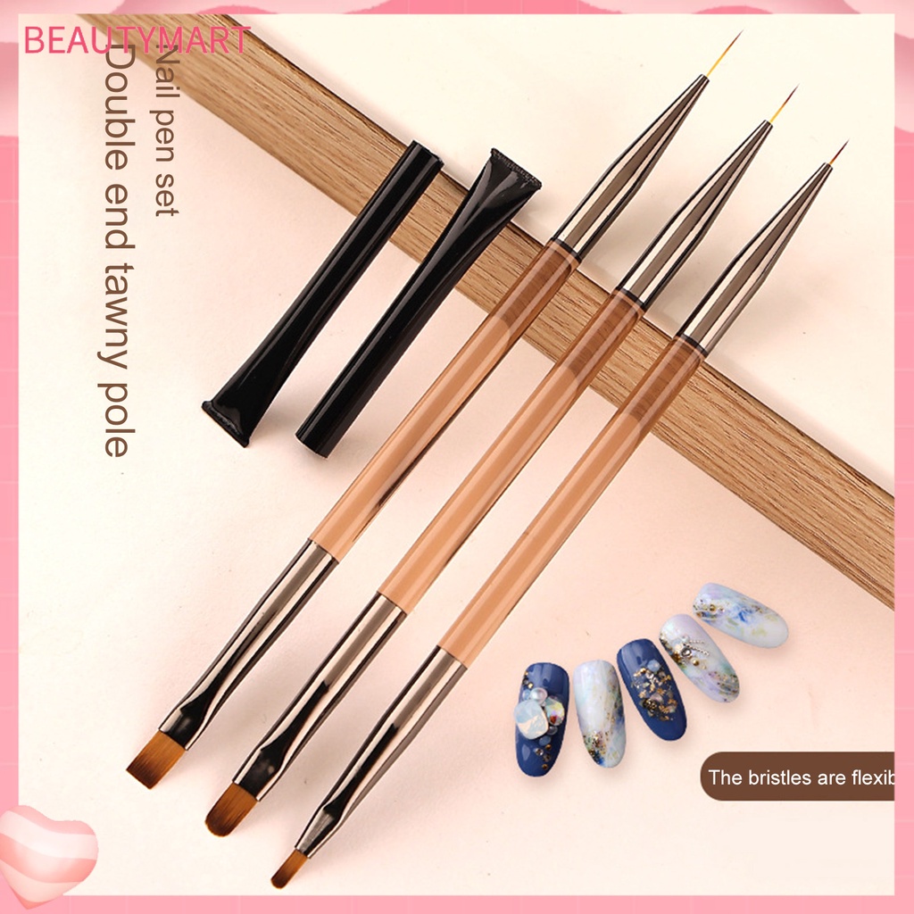 Bút Vẽ Móng Nghệ Thuật Hai Đầu Lông Mềm Không Phai Màu Với Vỏ Bút Chấm Bi