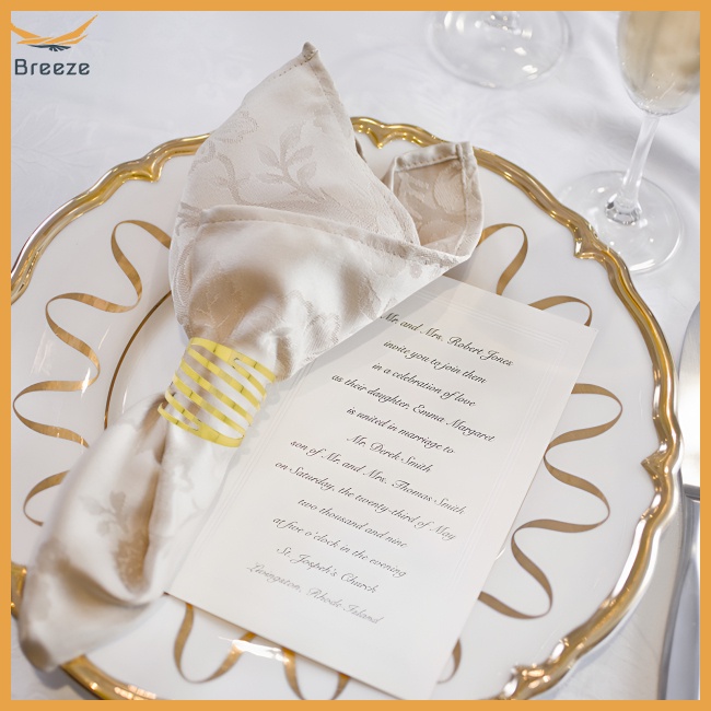 Set 12 Giá Đỡ Khăn Ăn Khoét Lỗ Dùng Trang Trí Tiệc Cưới / Lễ Tạ Ơn / Giáng Sinh