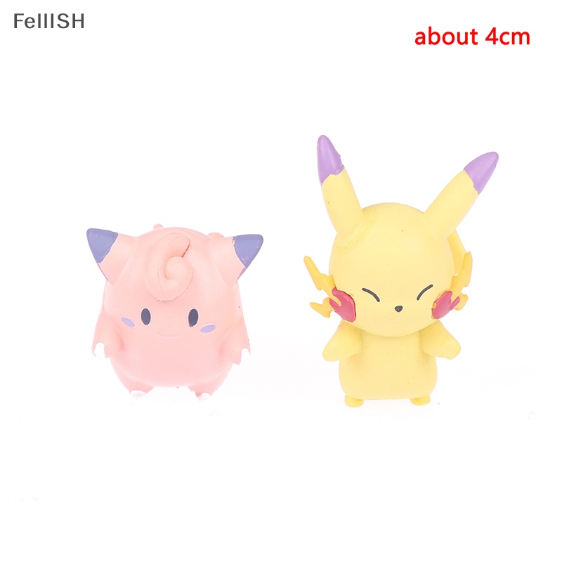 Mô Hình Nhân Vật Hoạt Hình Bikachu Psyduck Mew Clefairy Kawaii Bằng Pvc 439br