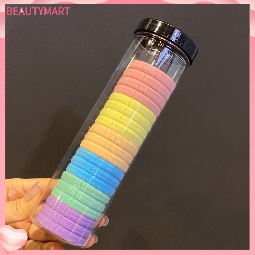 Bộ 20 Dây Cột Tóc Màu Trơn Độ Co Giãn Cao Chống Trượt Mềm Mại Dành Cho Nữ