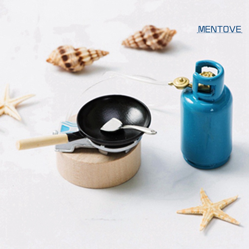 Đồ trang trí Bếp Gas Mini Bằng Hợp Kim Kẽm Tỉ Lệ 1 / 12 Dùng Trang Trí Nhà Búp Bê